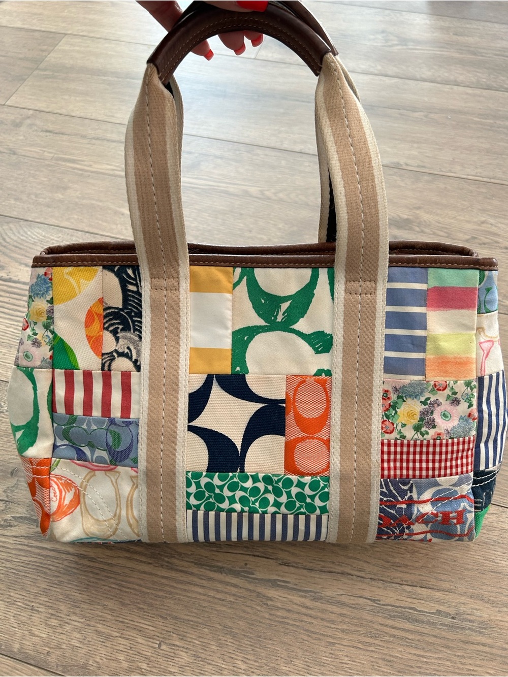 Coach Hamptons Patchwork Purse and Wallet in Multicolor - Picture 7 of 16